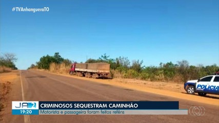 Polícia procura por criminosos que sequestraram caminhão e fizerem reféns no TO