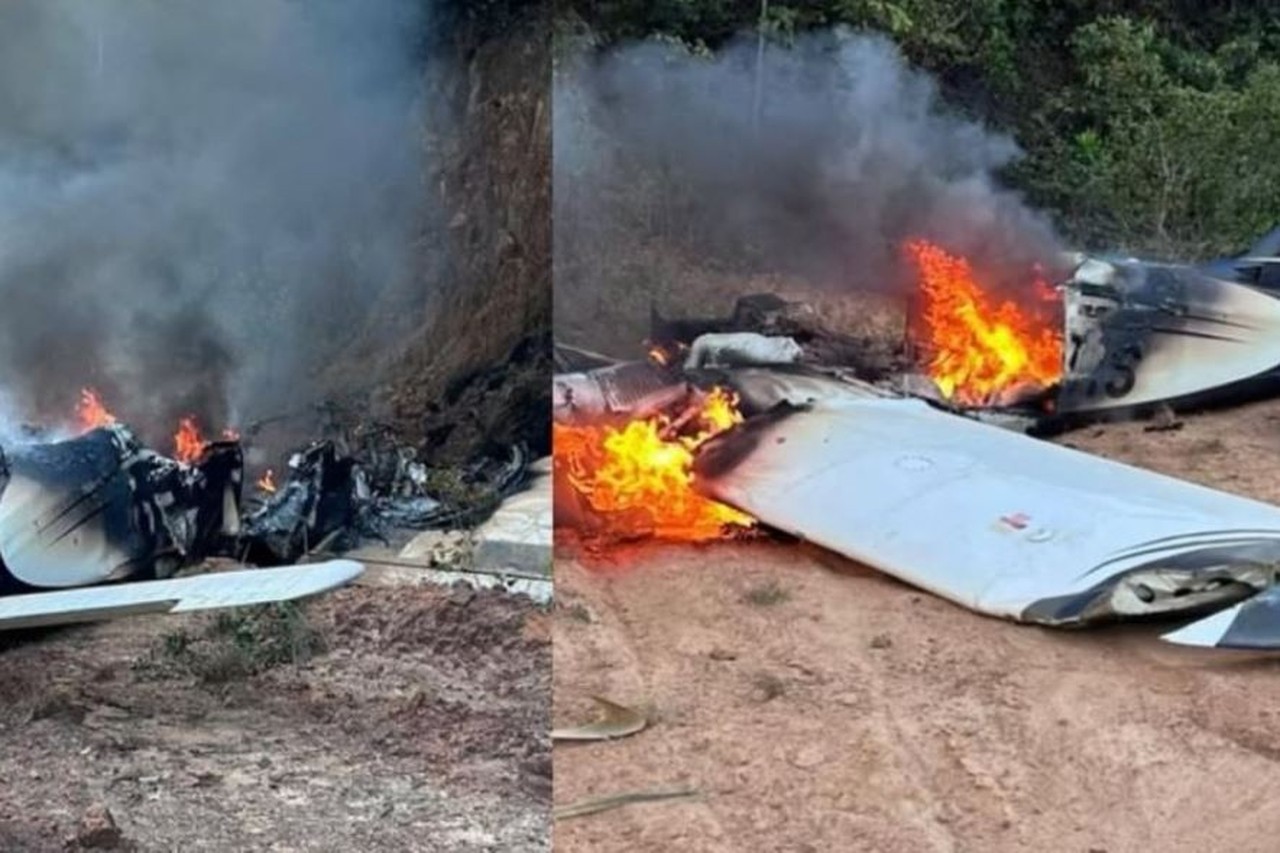 Avião de pequeno porte cai e pega fogo na Grande São Luís