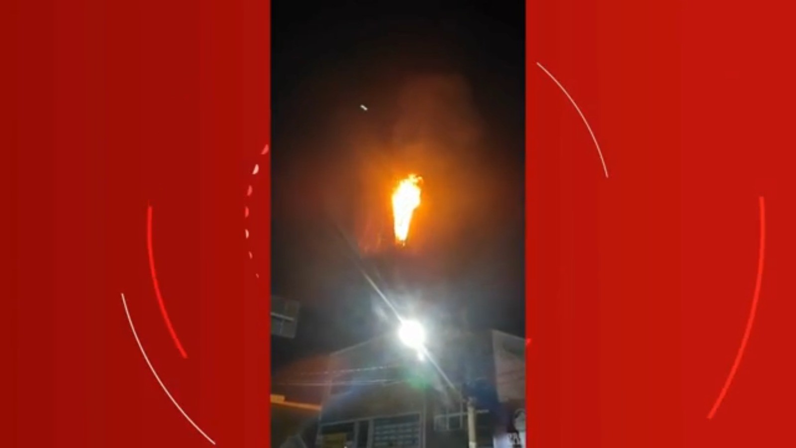 Balão em chamas cai dentro de uma casa na região central de Jacareí; veja vídeo