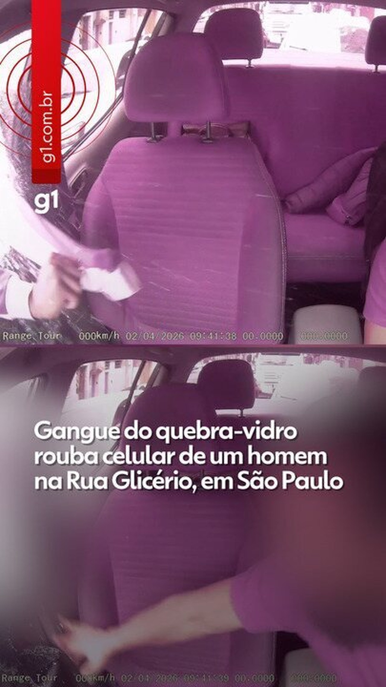Vídeo mostra momento em que pastor é vítima de gangue do quebra-vidro