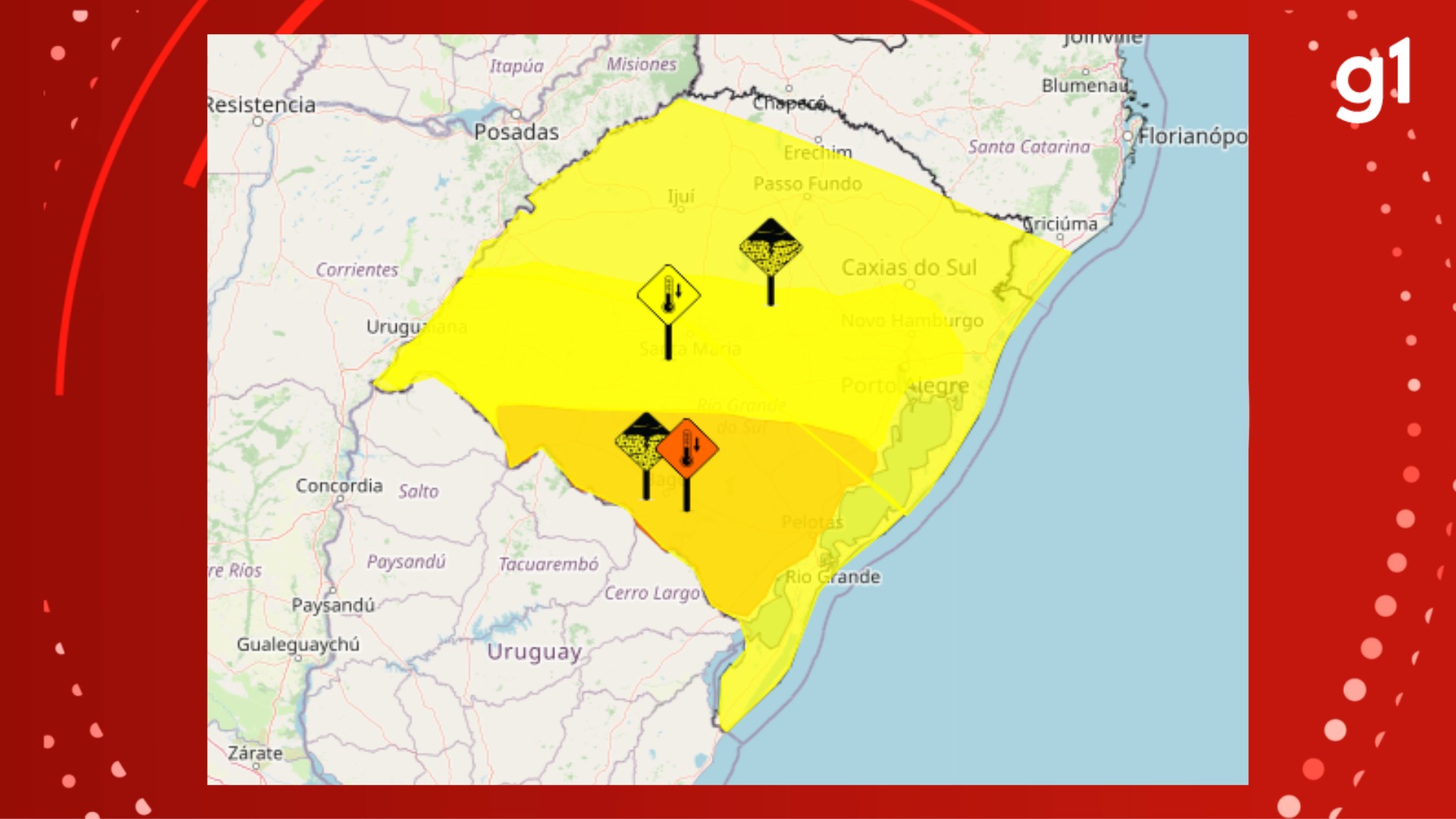 Adeus à onda de calor: frente fria derruba temperaturas no RS e traz risco de temporais