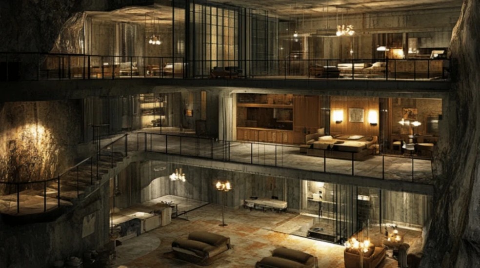 Valores dos bunkers podem chegar a 20 milhões de dólares, dependendo do tamanho — Foto: SAFE/BBC