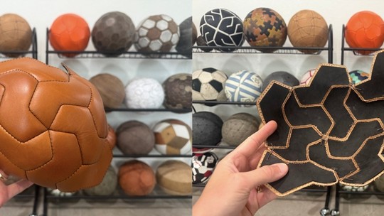 Costureiro de bolas malucas resgata a história esquecida da criadora do maior símbolo das ruas de SP - Designer britânico viralizou com padrões inusitados de bolas, como peças de Tetris, quebra-cabeças e o casco de tatu-bola. Ele conta ao g1 que, após conhecer a história da brasileira Mirthes Bernardes, usou o mapa estilizado das ruas de SP para criação engenhosa; veja vídeo.