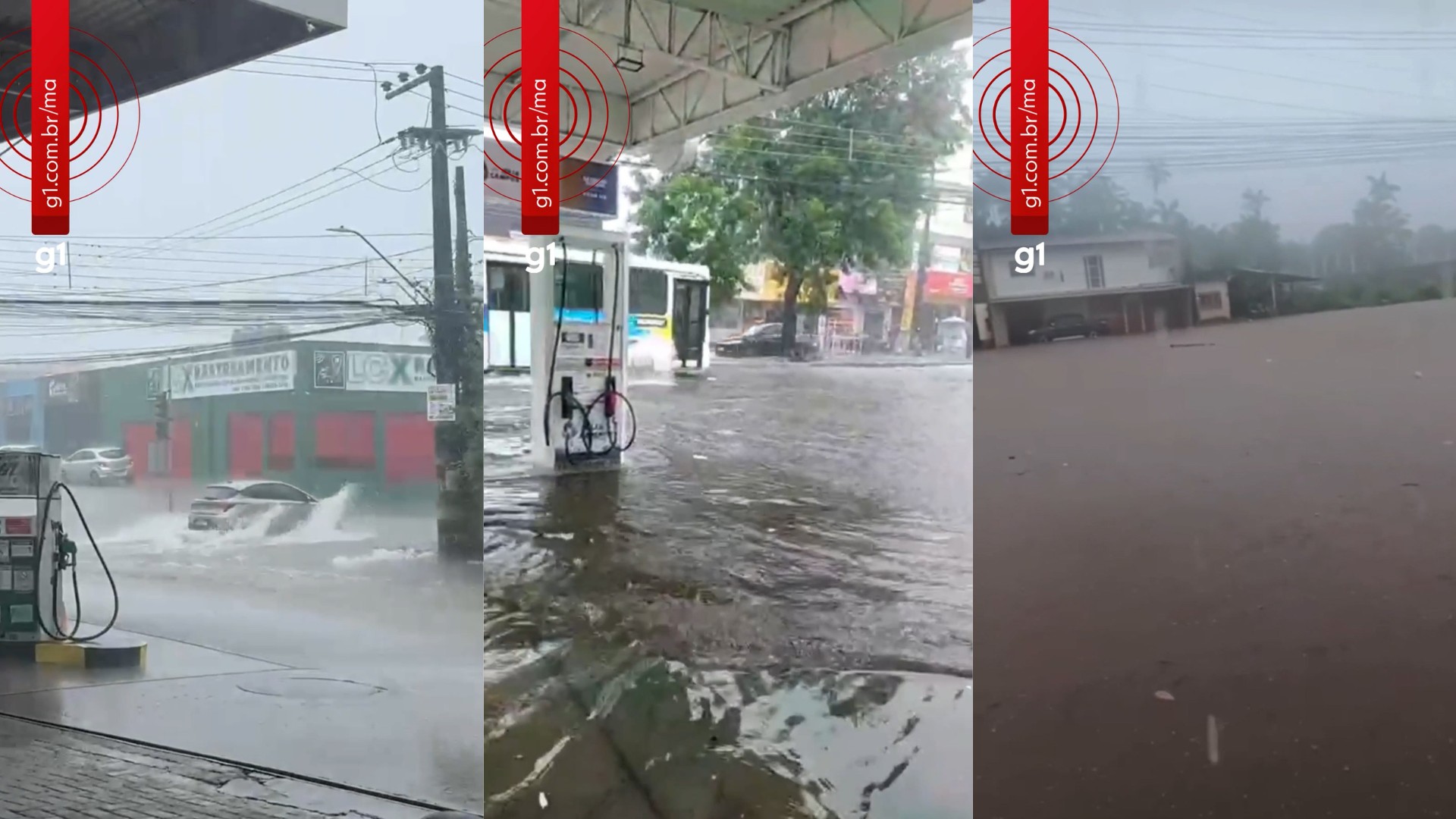 Chuva deixa ruas alagadas e causa transtornos a motoristas na Grande Ilha de São Luís