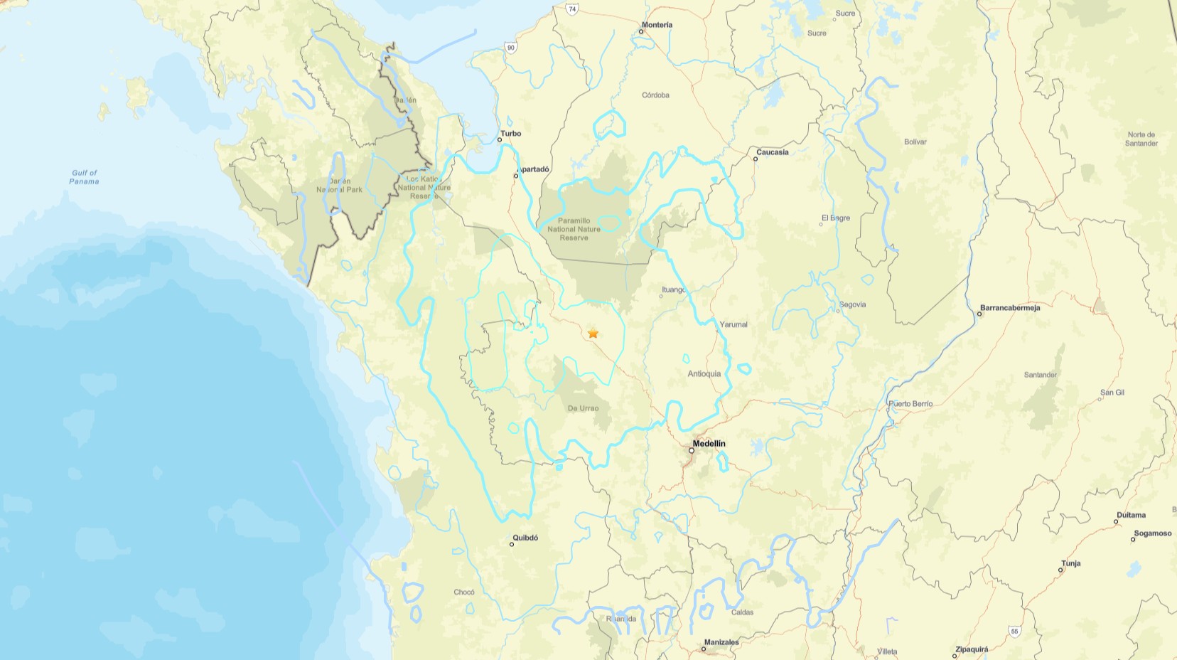 Terremoto de magnitude 5,7 atinge norte da Colômbia, diz agência