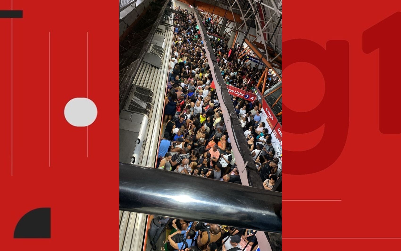 Estações de metrô ficam lotadas em Salvador após falha em trem
