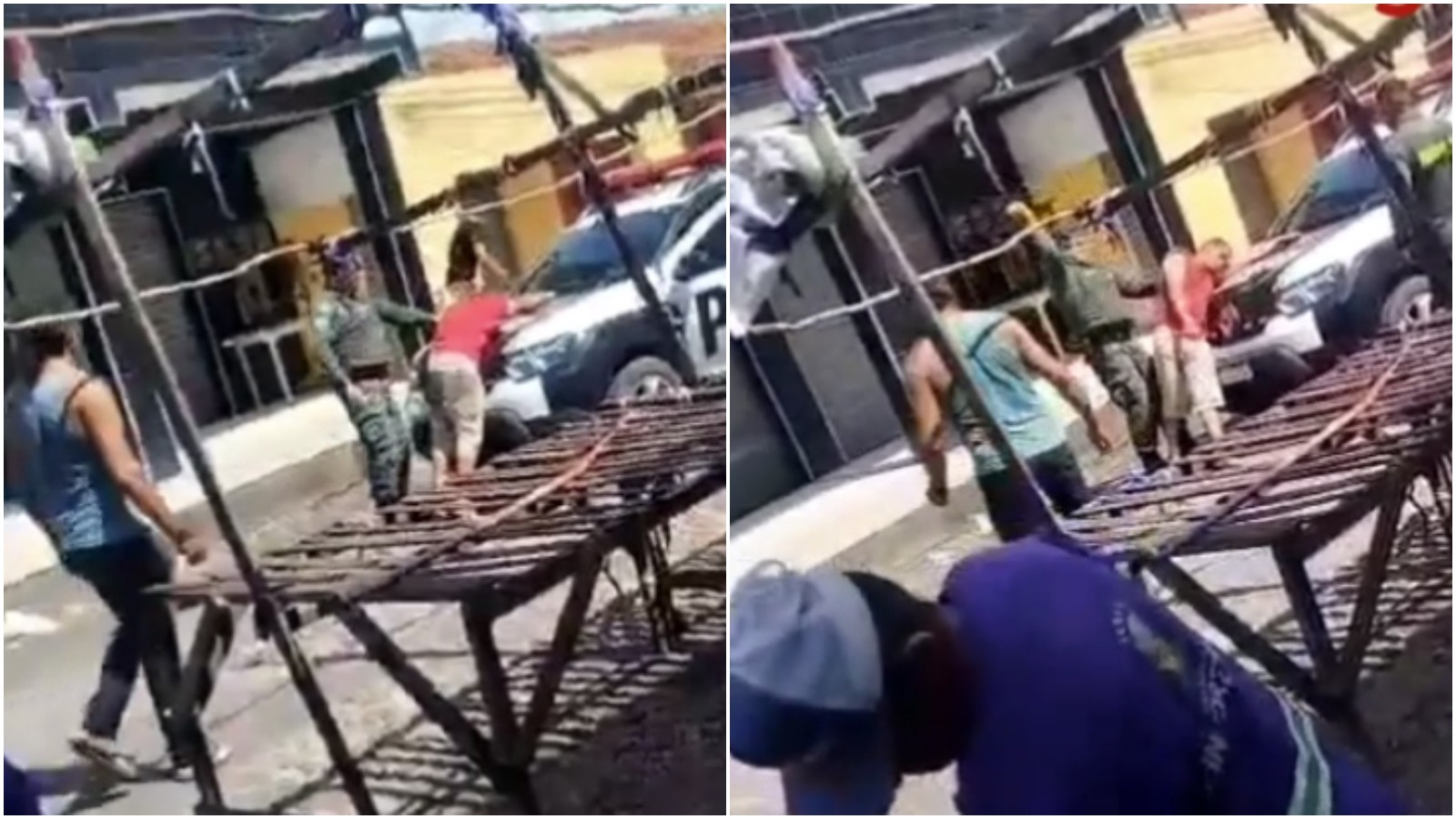 Vídeo: Homem é agredido por policial após denúncia de vandalismo e agressão a comerciante