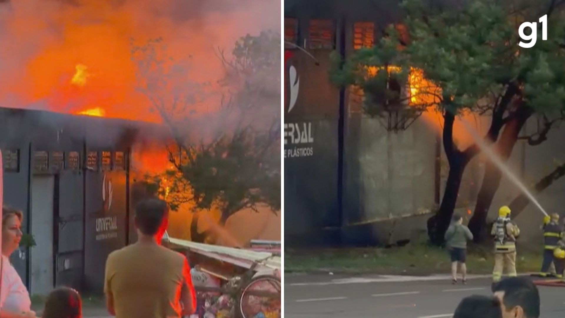 Incêndio que destruiu parte de fábrica em Santo Ângelo é controlado por bombeiros após quase 12 horas