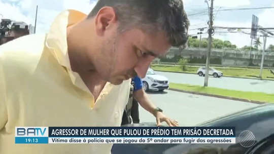 Agressor de mulher que pulou de prédio tem prisão decretada - Programa: BATV – Salvador 