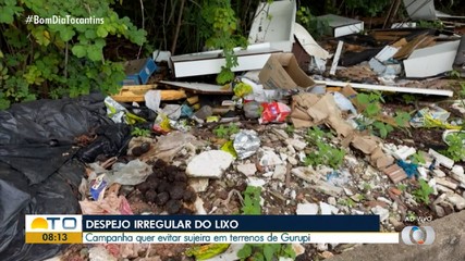 Campanha para evitar despejo irregular de resíduos em terrenos será realizada em Gurupi