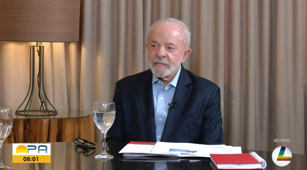 O presidente Luiz Incio Lula da Silva  entrevistado pelo 'Bom Dia Par' no dia 3 de outubro de 2025  Foto: TV Liberal/Reproduo