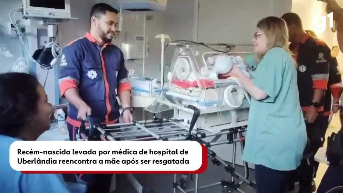 Recém-nascida levada por médica de hospital de Uberlândia reencontra a mãe