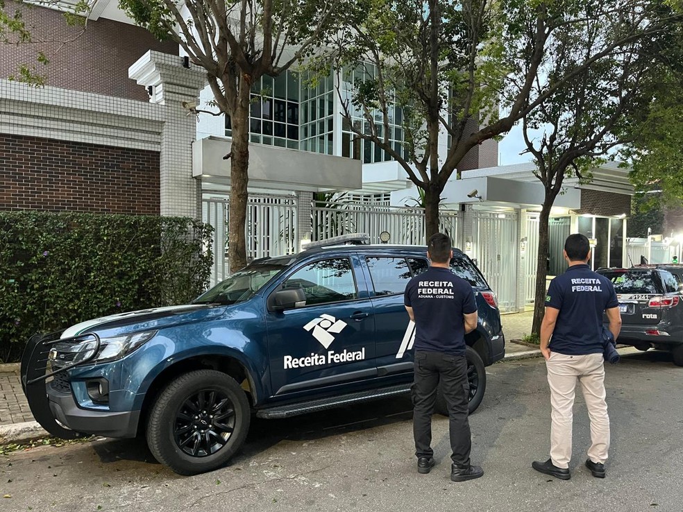 Agentes da Receita Federal participam da Operação Spare desta quinta (25), em São Paulo. — Foto: Divulgação/Receita Federal