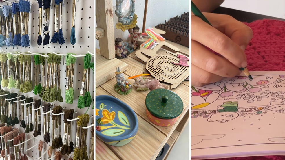 Crochê, bordado e ‘Bobbie Goodies’:  hobbies analógicos ganham adeptos no interior de SP — Foto: Paulo Piassi/g1