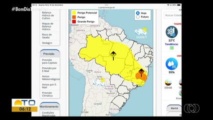 Saiba como fica a previsão do tempo para o Tocantins
