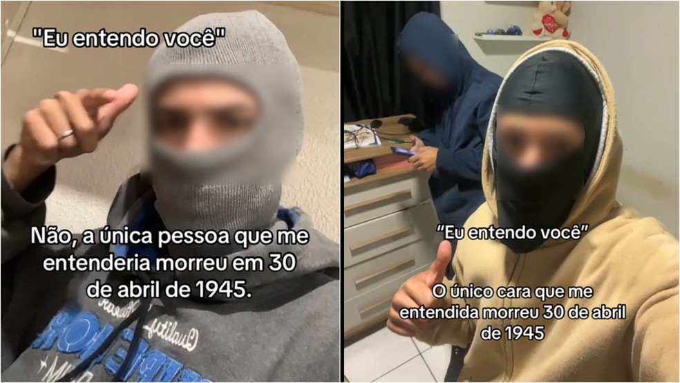 Trend no TikTok faz referência à morte de Adolf Hitler — Foto: Reprodução/TikTok