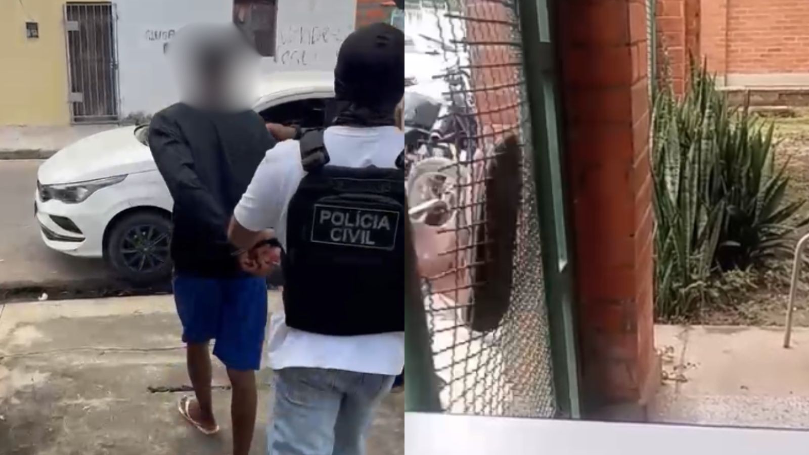 VÍDEO: Adolescente é apreendido após chutar grade 