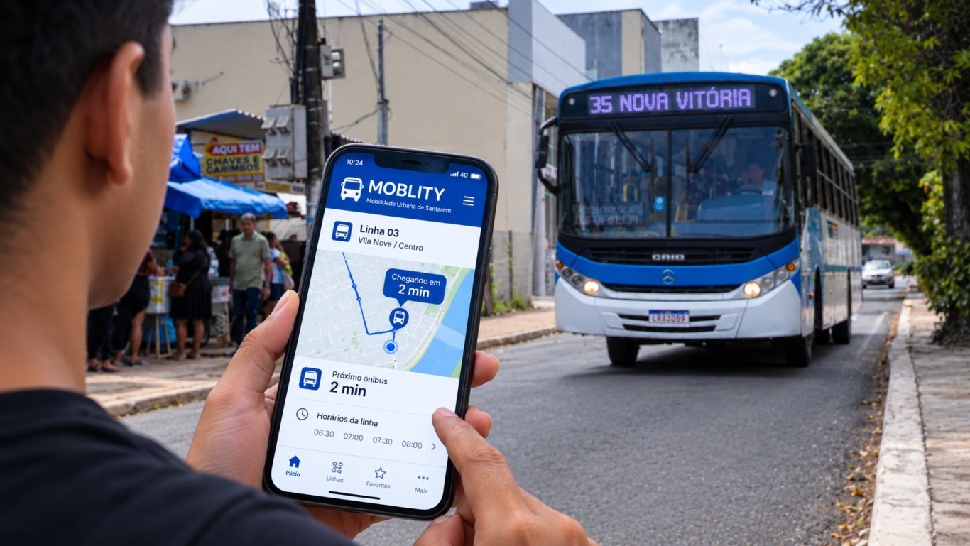 Aplicativo permite acompanhar ônibus em tempo real em Santarém; veja como usar