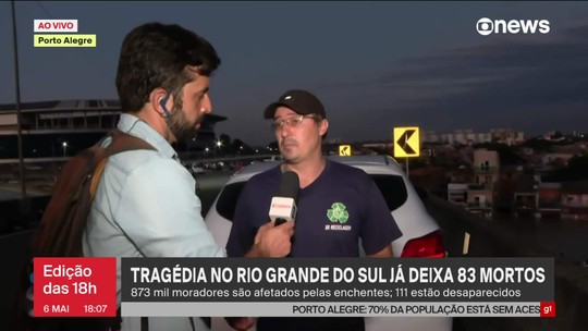 'A população mesmo se salvou', diz homem que ficou ilhado após chuvas no RS - Programa: Jornal GloboNews edição das 18h 