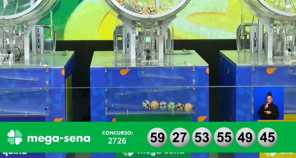 Dezenas sorteadas no concurso 2.726 da Mega-Sena — Foto: Reprodução/Facebook/Loterias CAIXA