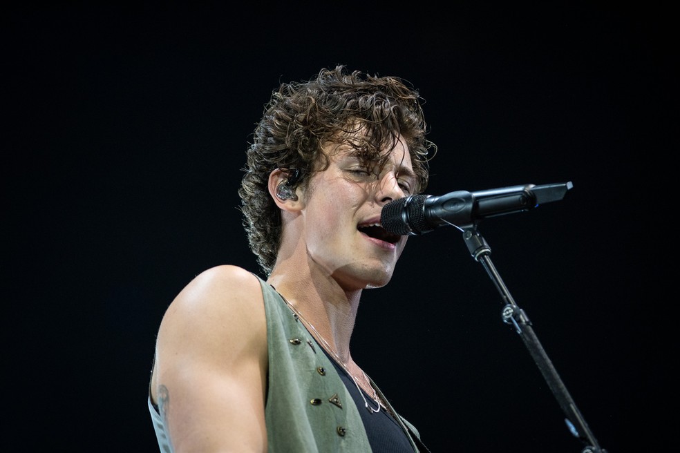 Shawn Mendes canta em show em São Paulo — Foto: Fábio Tito/G1