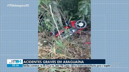 Dois acidentes de trânsito são registrados no interior do Tocantins