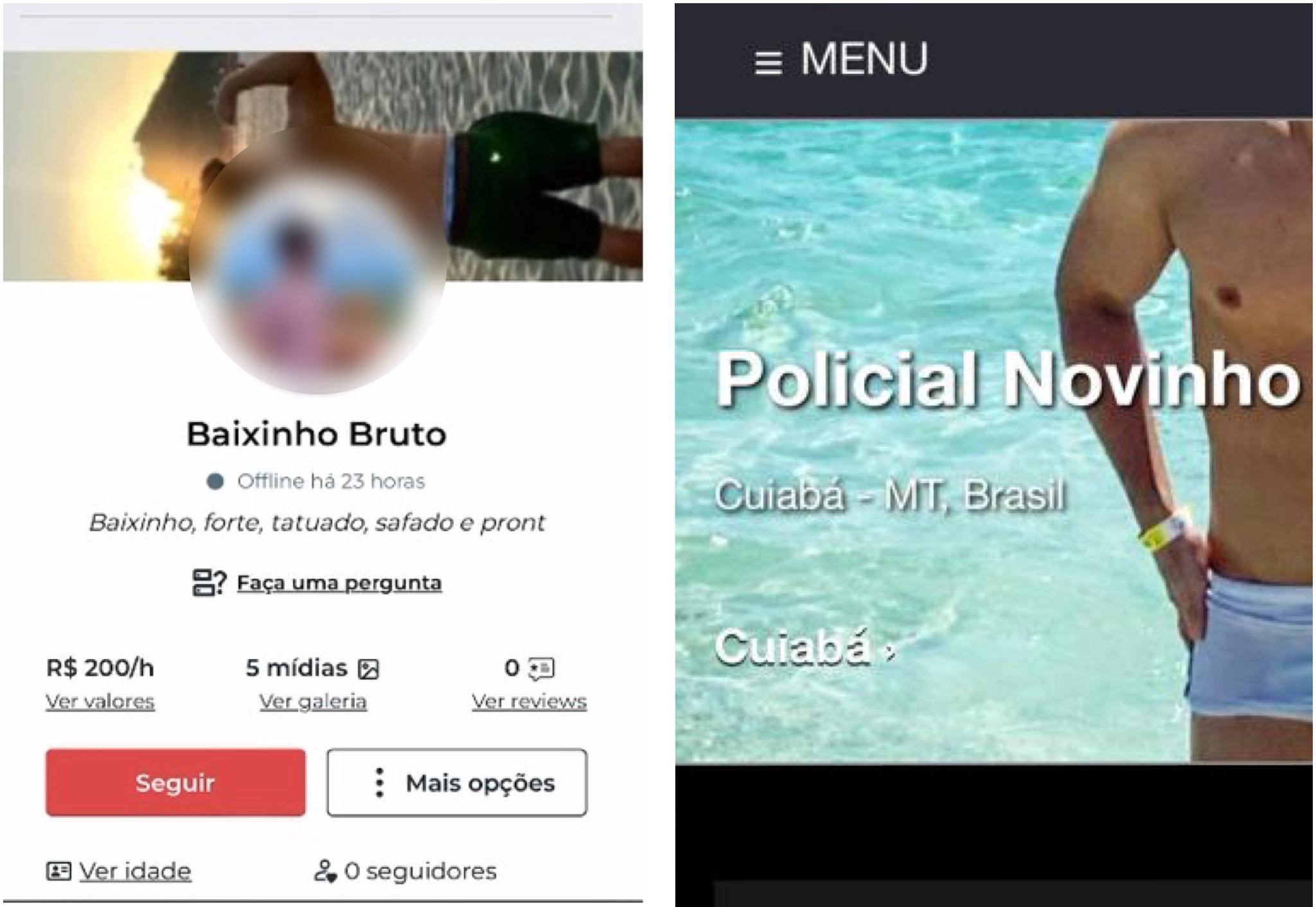 'Desejos com segurança e sigilo': corregedoria investiga perfis em sites de conteúdo adulto atribuído a policial de MT