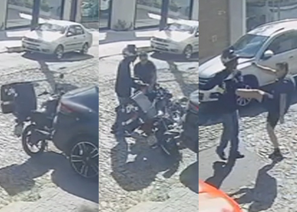 Motociclista foi agredido por motorista de Porsche — Foto: Reproduo