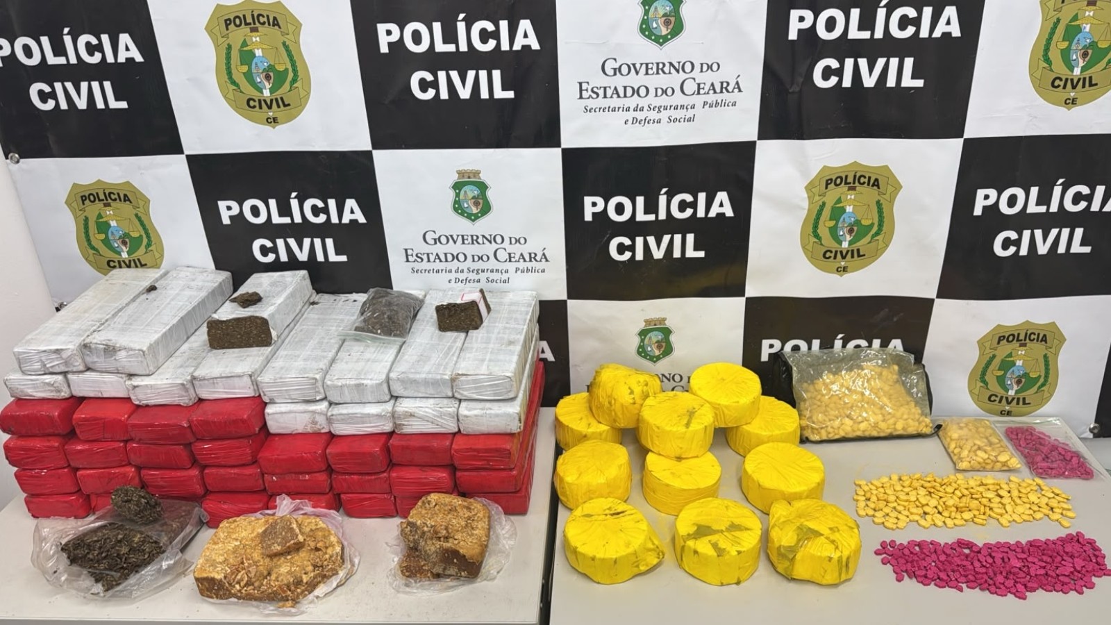 Casal é preso com cerca de 50 kg de drogas e mil comprimidos de ecstasy