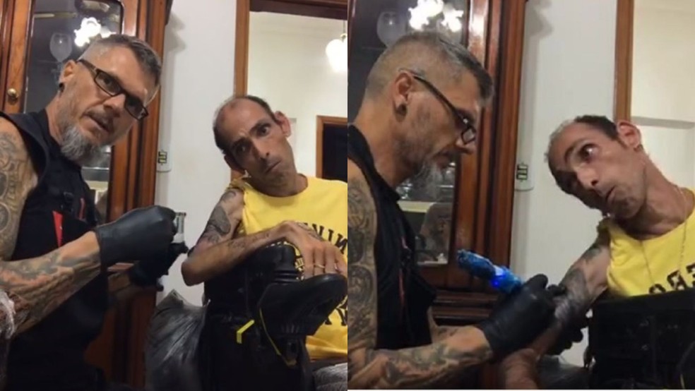Marcelo Pero, de Bauru (SP), acredita no poder transformador da arte da tatuagem — Foto: Instagram/Reprodução