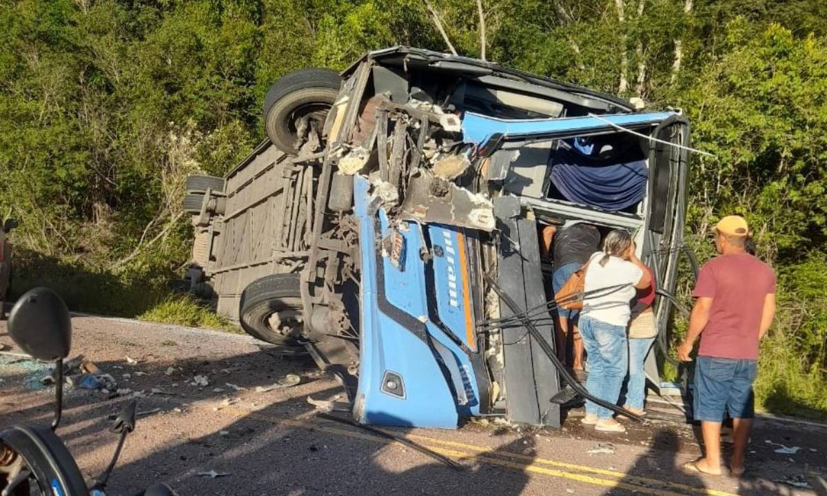 Batida entre ônibus e caminhão deixa mortos e feridos na Bahia