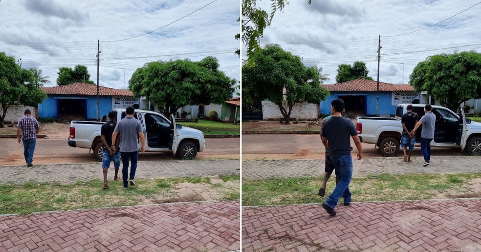 Três homens são presos suspeitos de homicídio por espancamento em José de Freitas, no Piauí — Foto: Polícia Civil do Piauí