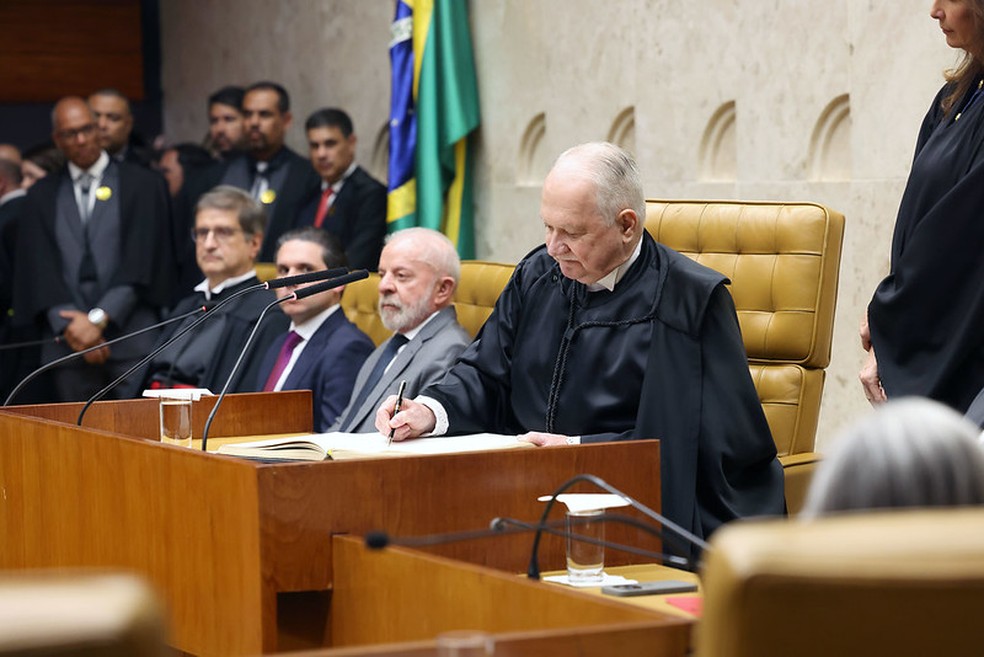 Cerimônia de posse do Senhor Ministro Edson Fachin e do Senhor Ministro Alexandre de Moraes como Presidente e Vice-Presidente do Supremo Tribunal Federal e do Conselho Nacional de Justiça. — Foto: Luiz Silveira/STF