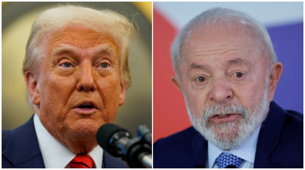 Trump e Lula — Foto: Reuters