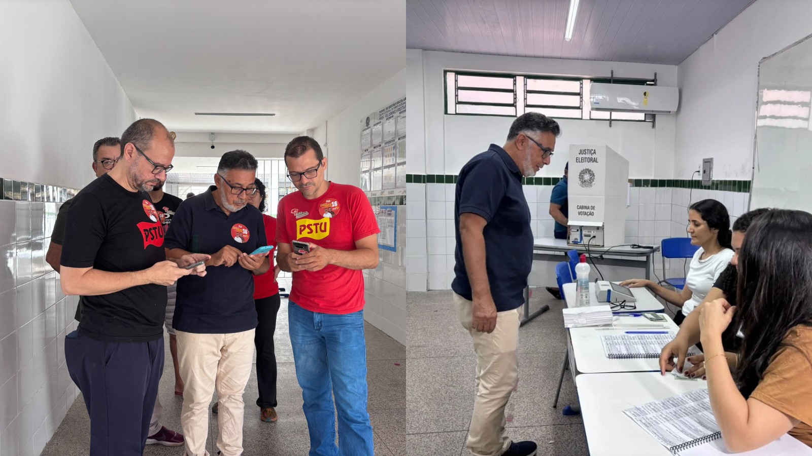 Geraldo Carvalho (PSTU) vota em Teresina