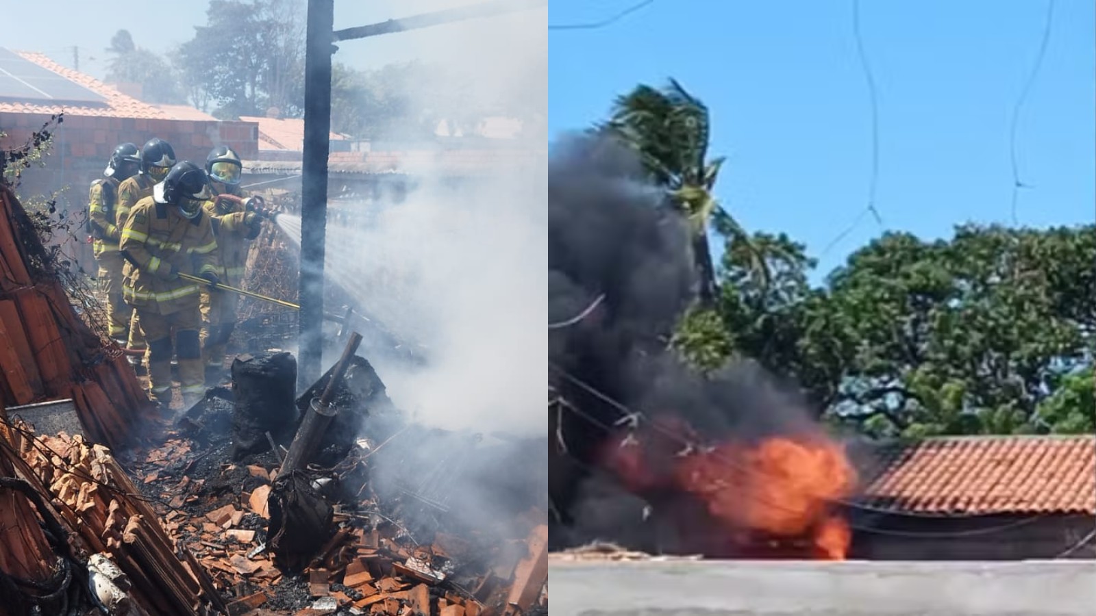VÍDEO: Incêndio atinge oficina no litoral do Piauí; homem é socorrido após inalar fumaça 