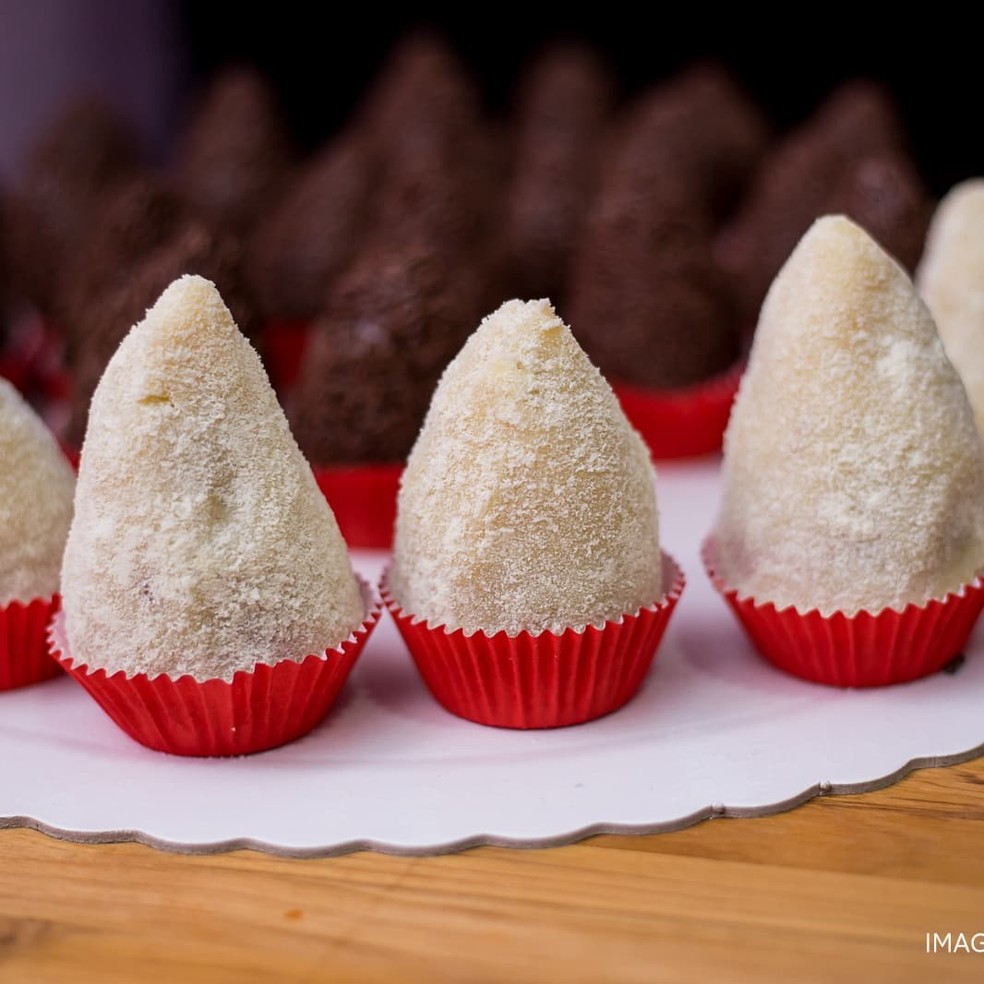Coxinha de morango será uma opções da culinária do Festival do Chocolate — Foto: Festival do Chocolate