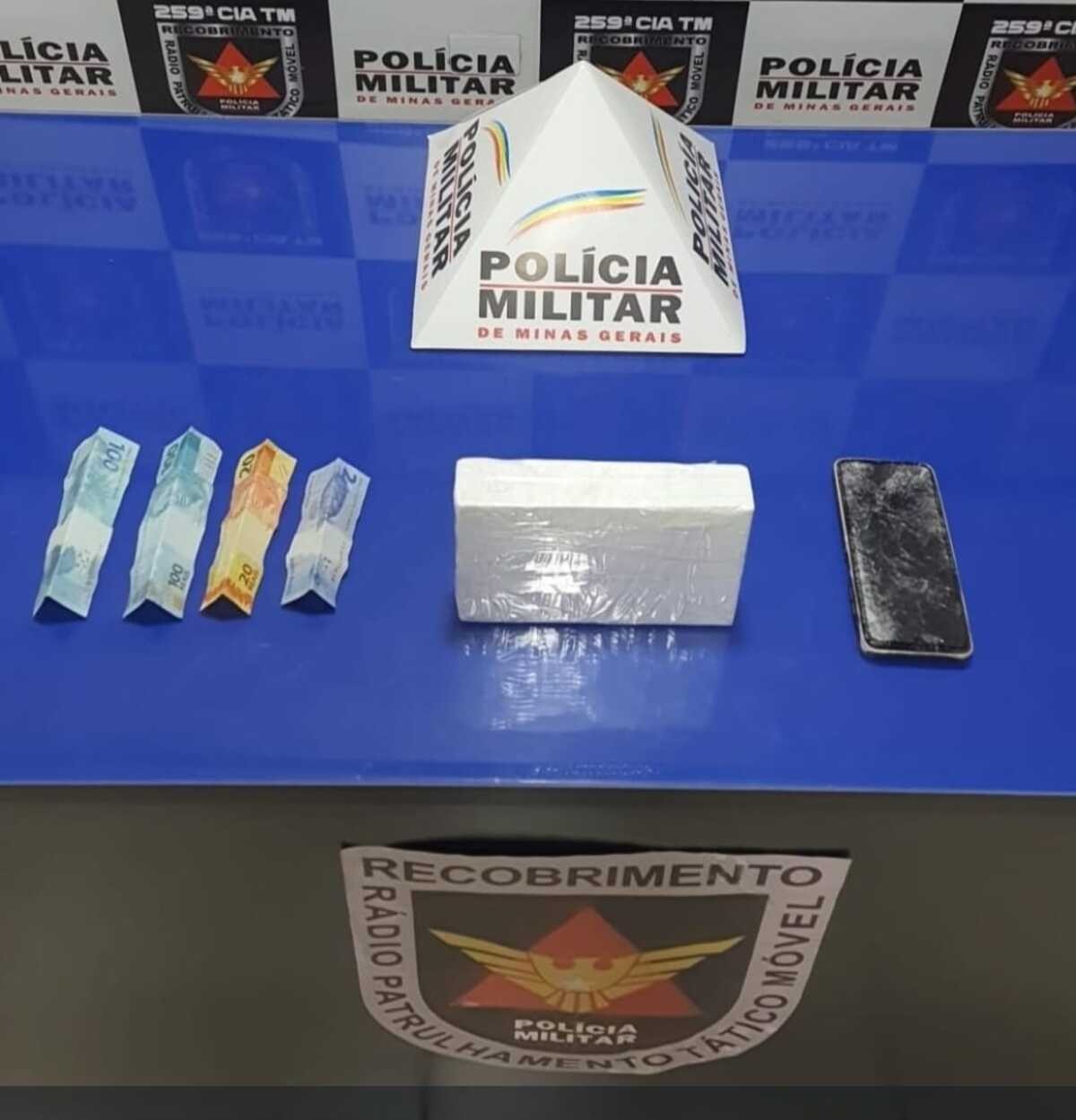 Homem é preso por tráfico após ser perseguido pela PM em Pirapora, na BR-365 e em Buritizeiro