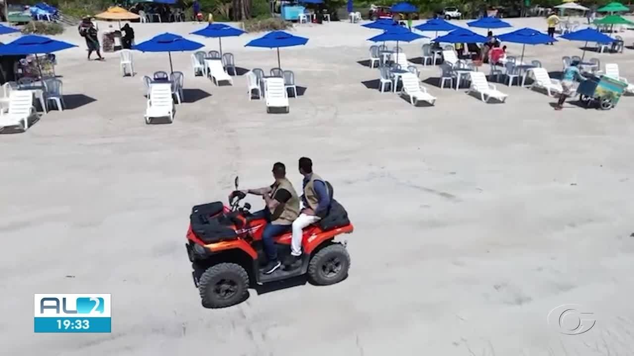 Lei que proíbe circulação de carros, motos e outros veículos na faixa de areia em Maragogi entra em vigor 