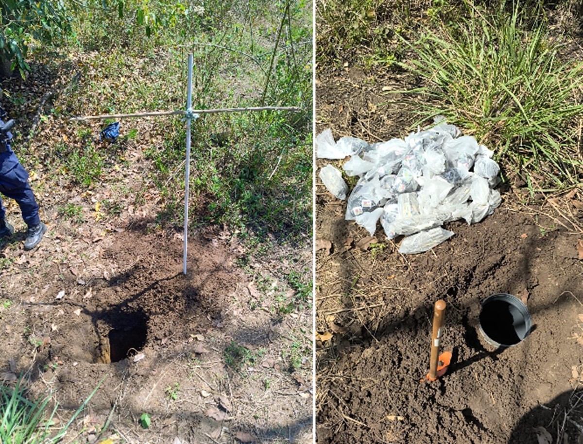 Drogas são encontradas embaixo de telhado de casa e em tonel enterrado em Itaperuna
