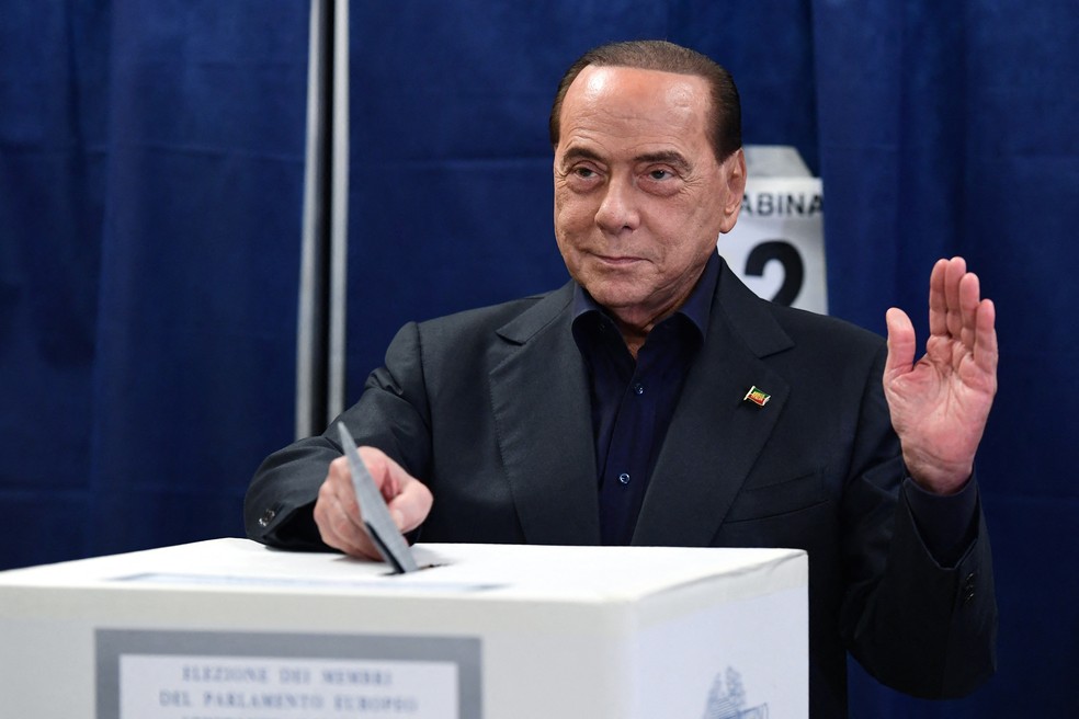 O ex-primeiro-ministro da Itália Silvio Berlusconi em foto de maio de 2019 — Foto: Miguel Medina/AFP