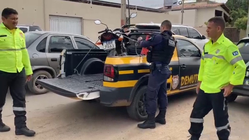 Operação “zero grau” da PCCE resulta na apreensão de motocicletas usadas para competições sem autorização — Foto: Divulgação