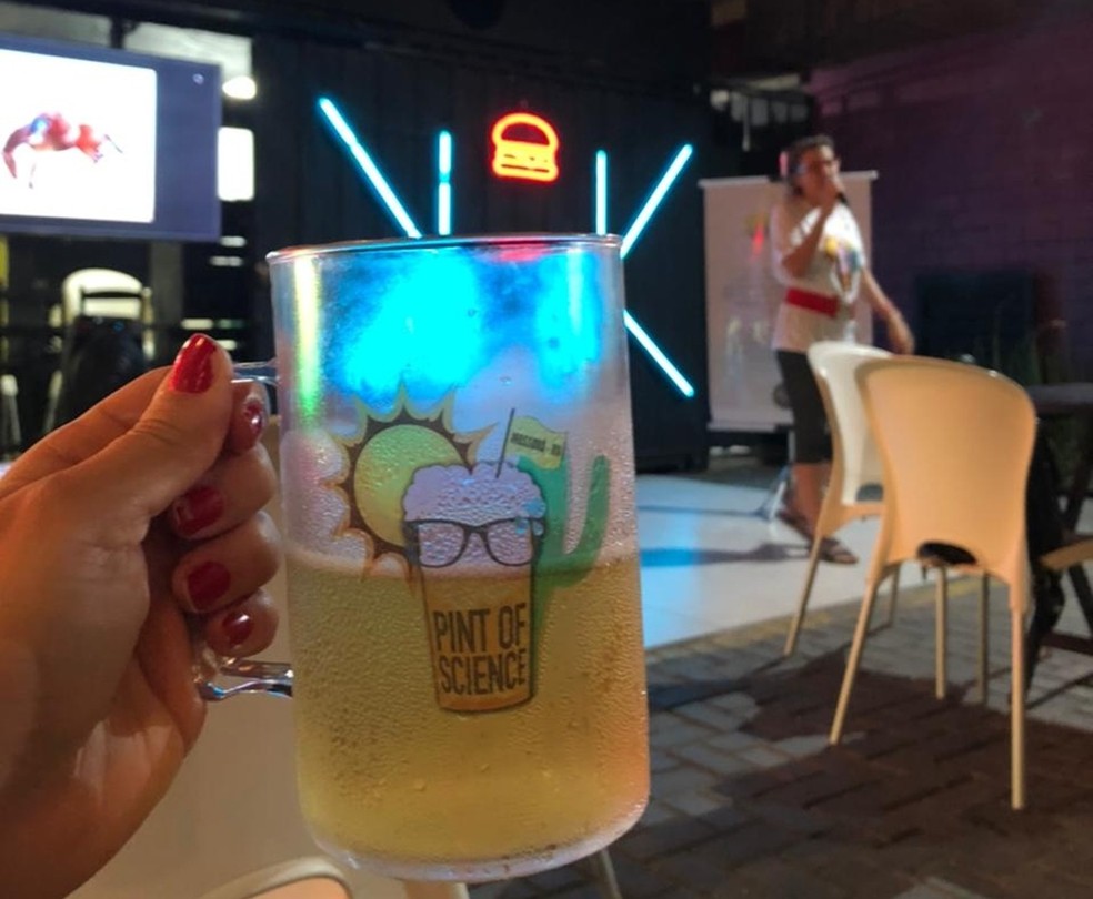 Edição anterior do 'Pint of Science' em Mossoró no Rio Grande do Norte — Foto: Divulgação