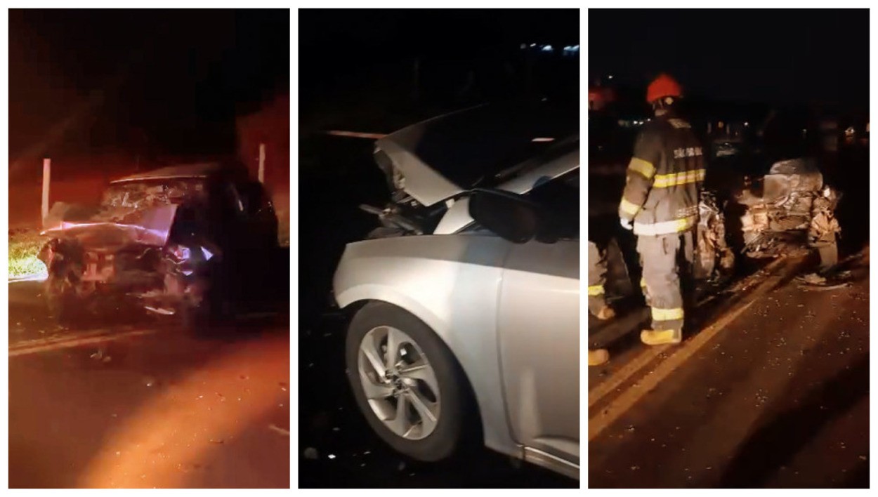 Casal morre após colisão frontal entre dois carros em vicinal de São Carlos
