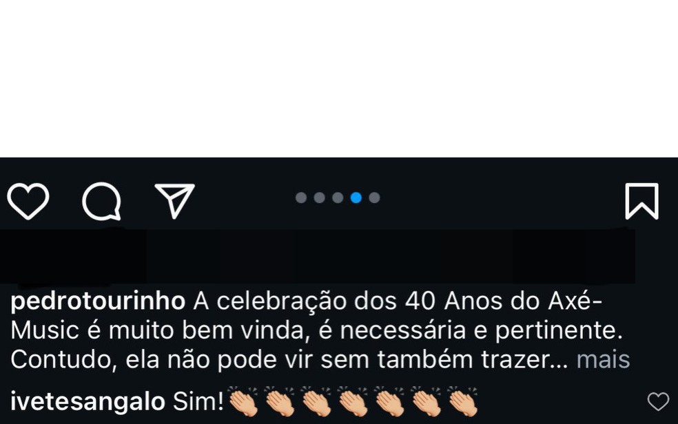 Ivete Sangalo comentou crítica de Pedro Tourinho após Claudia Leitte viralizar — Foto: Reprodução/Redes Sociais