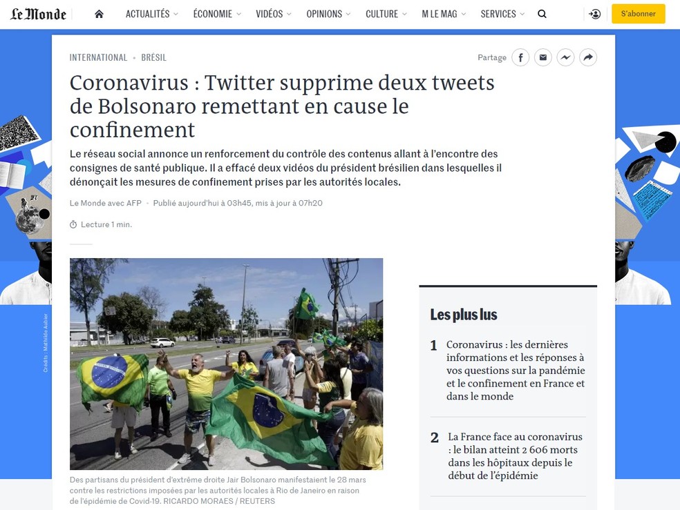 OMS começa a perder a paciência com Bolsonaro, diz jornal francês -  12/04/2021 - UOL Notícias