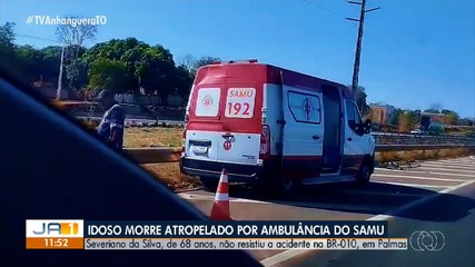 Idoso morre após ser atropelado por ambulância, em Palmas