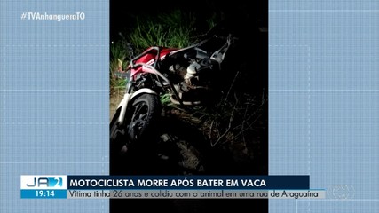 Corpo de motociclista que bateu em vaca é liberado de IML em Araguaína