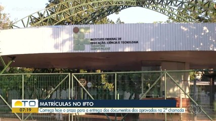 Aprovados na 2ª chamada do Vestibular do IFTO podem realizar matrículas