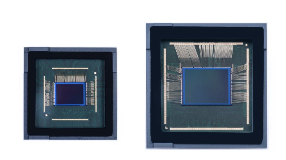 Sensores Samsung Isocell: modelo JN5, de 50 megapixels (à esquerda) ao lado do HP9, de 200 MP — Foto: Samsung/Reprodução